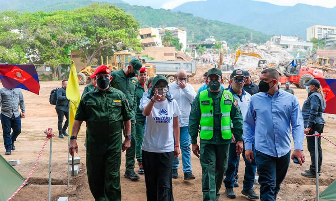 Presidenta (E) Rodríguez supervisa despliegue de la FANB en Caraballeda tras doble sismo