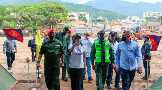 Presidenta (E) Rodríguez supervisa despliegue de la FANB en Caraballeda tras doble sismo